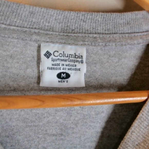 Vintage Men's COLUMBIA Long Sleeve T-Shirt Size: Medium‎ Gray - Picture 3 of 6